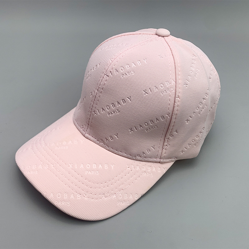 Estilo japonés simple letras impresas color sólido hombres y mujeres gorra de béisbol algodón versátil deportes transpirable moda sol sombrero al por mayor