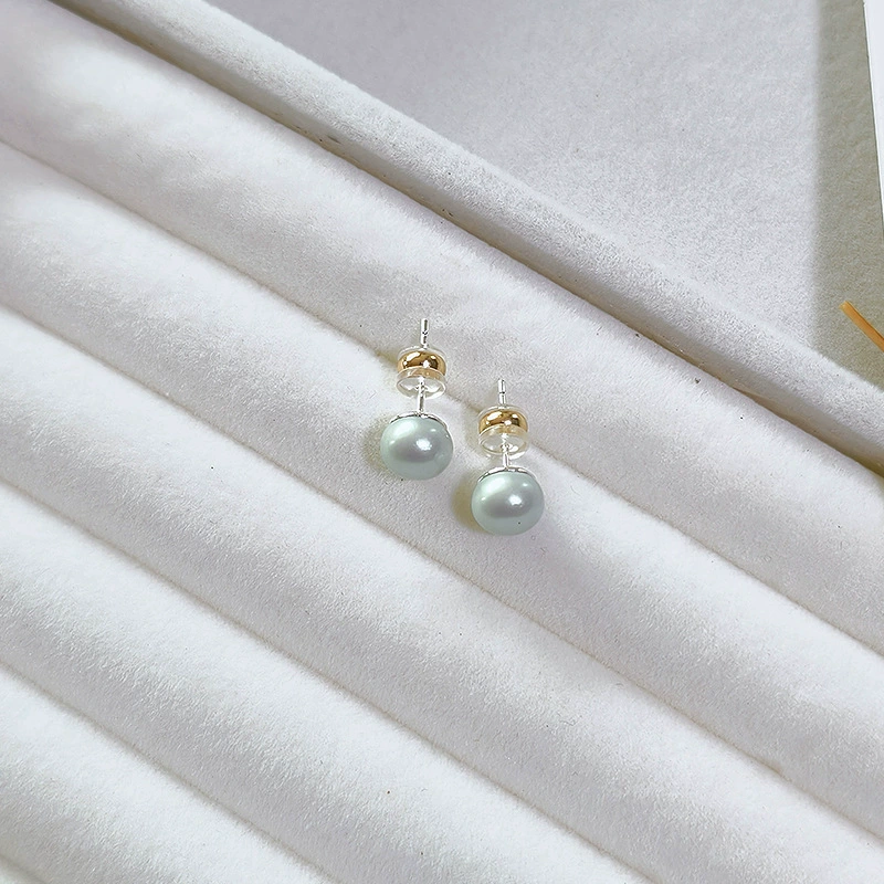 Earrings from pearl, small design ear clips