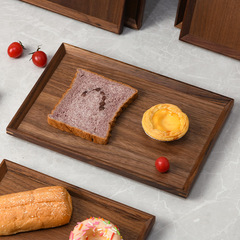 On behalf of black walnut Chinese wooden tray square western fruit pizza tray coffee dried fruit red tray