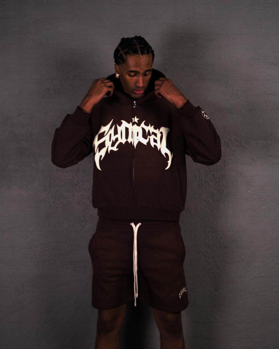Sudadera con capucha y cremallera american retro gothic estrellas_voghion.com