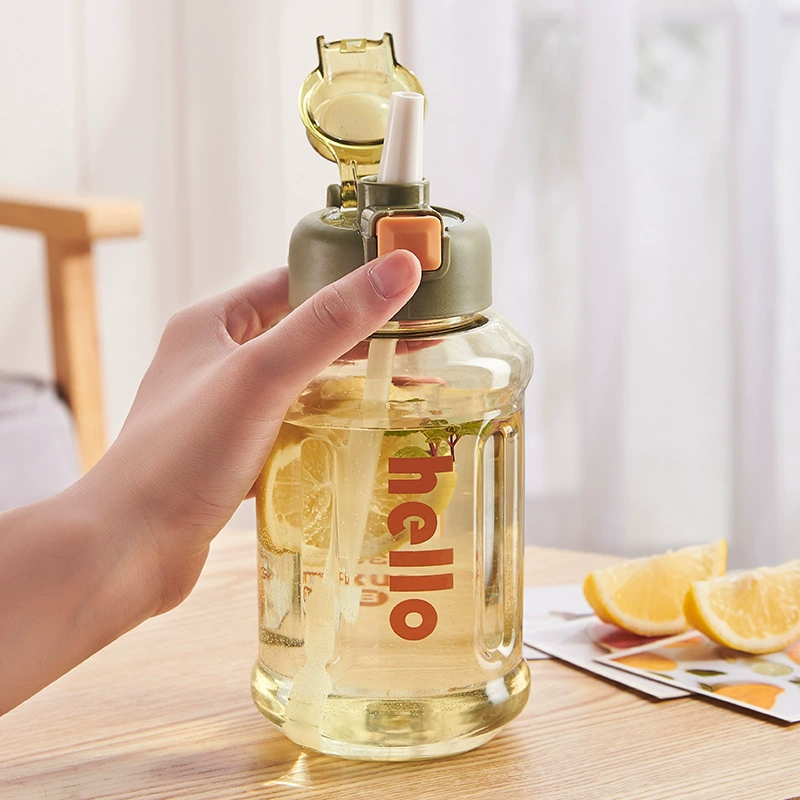 Милый студенческий мужской и женский соломенный портативный космический стакан большой емкости, герметичный пластиковый стакан