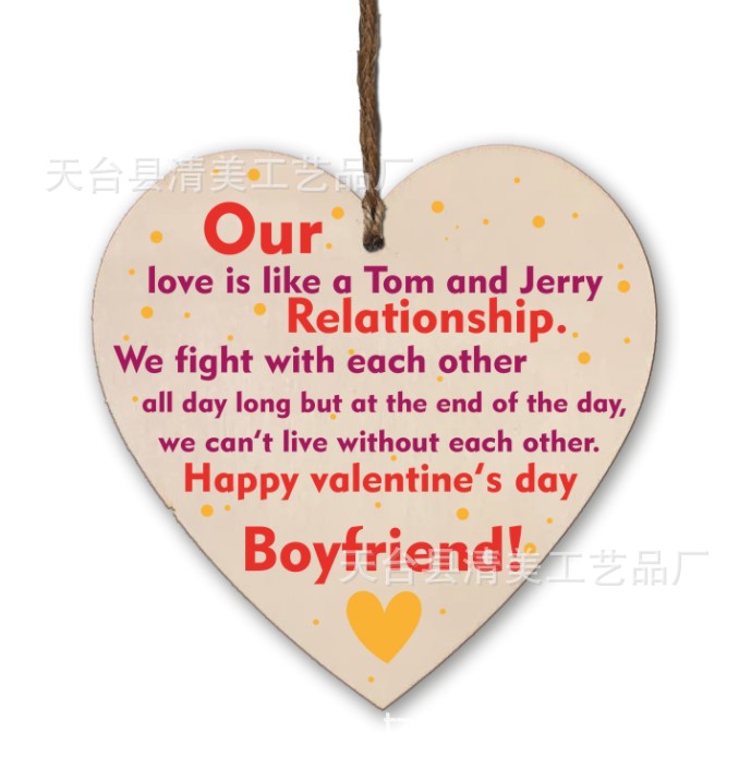 Colgante de pieza de madera de amor estilo amor 1 paquete