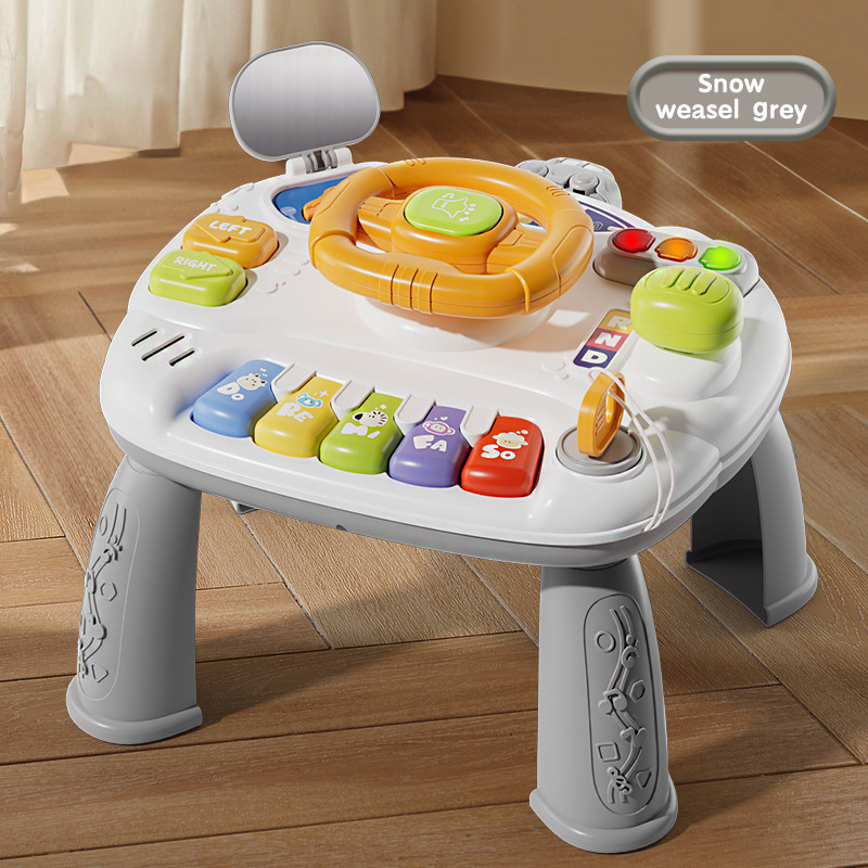 Juguetes multifuncionales para niños transfronterizos en etapas de crecimiento mesa de juego 21 mesa de aprendizaje electrónica juguetes de iluminación de educación temprana