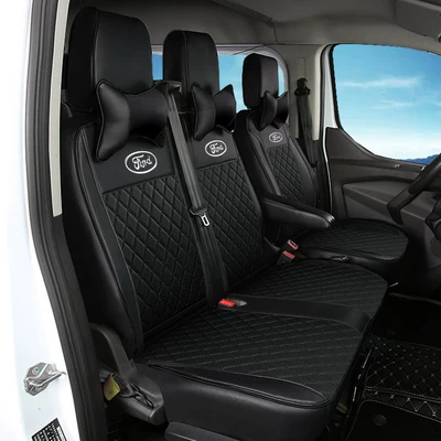 Seat Covers, Seat Covers — Modelə uyğun (Original) oturacaq örtükləri - 3-seats-all-black-leather-diamond-plaid-default-item