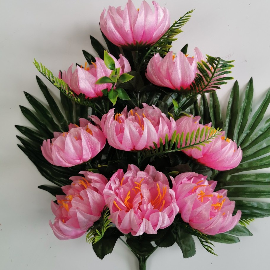 9 flores de peonía de ángulo agudo flores de imitación de flores inmortales