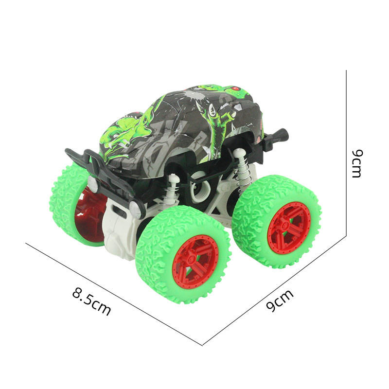 Juguete para niños tracción en las cuatro ruedas truco de inercia modelo de vehículo todoterreno niño juguete graffiti puesto de coche resistente a la caída al por mayor