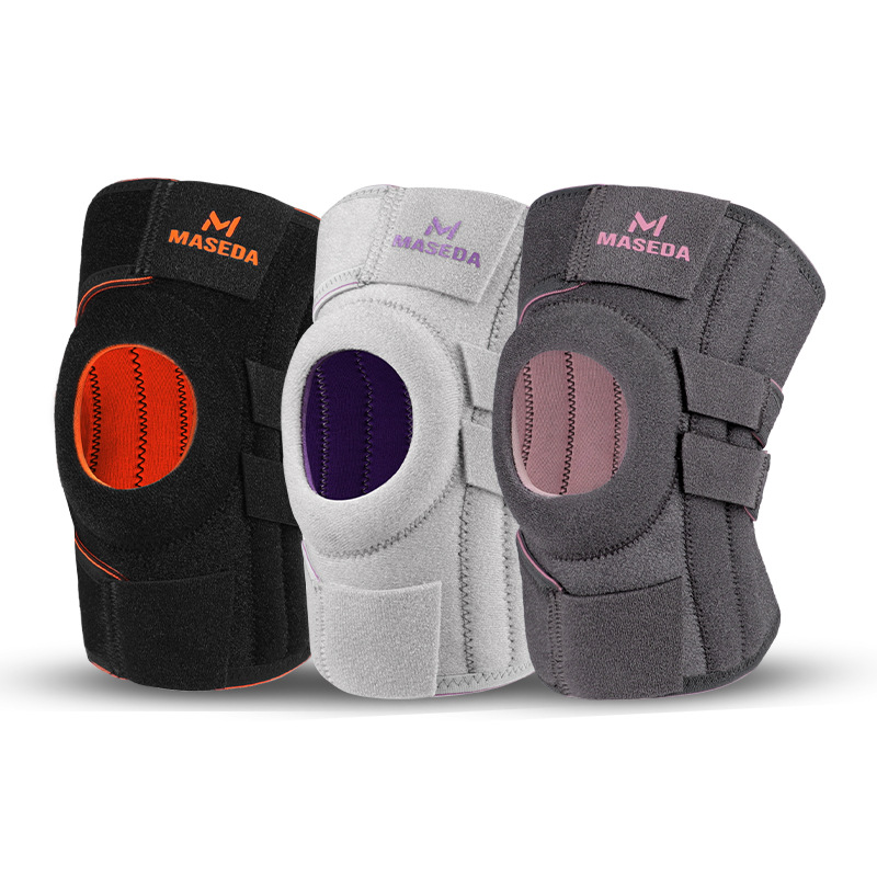 Almohadilla de rodilla transfronteriza ajustable presión deportiva rodillera soporte rodillera cubierta voleibol montañismo rodillera abierta