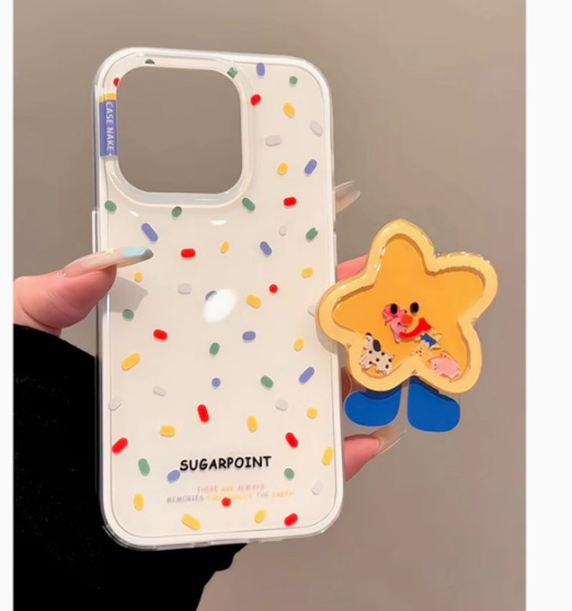 Cartoon Star Dachshund Dog Adecuado para Apple 16ProMax Funda para teléfono 15/14 Nuevo soporte 13 nicho 15Pro