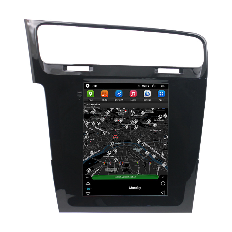 Aplicable a 14-18 Volkswagen Golf 7 pantalla vertical Android inteligente coche navegación central control pantalla revertir imagen