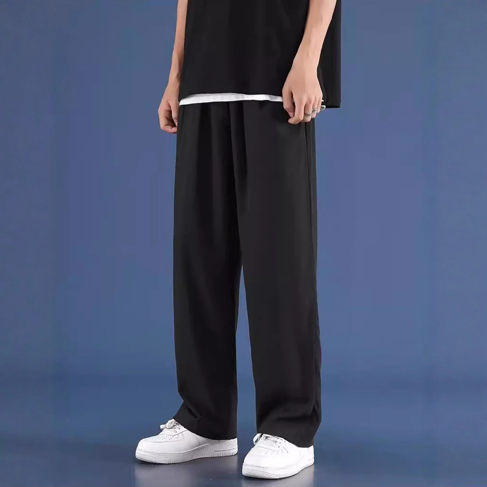 Chaolun Cloth Summer Ice Silk Pants Men's Thin Loose Straight Pants Quick-drying Sports Casual Pants Men's Cross-border