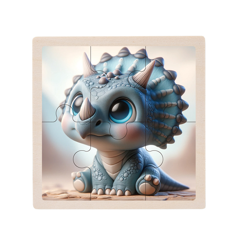 Rompecabezas de madera de los niños dinosaurio animal océano bebé iluminación cognitiva rompecabezas juego educación temprana juguetes educativos