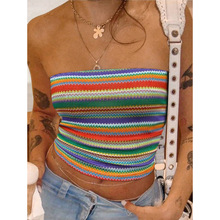 C 78240 Beach knit tube top vest ɳ̲��֯Ĩ�ر��Ŀ羳��