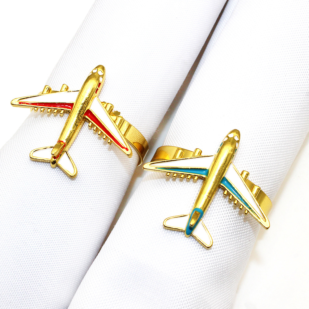 新品酒店摆台航空飞机餐巾环餐巾扣餐巾圈合金厂家批发