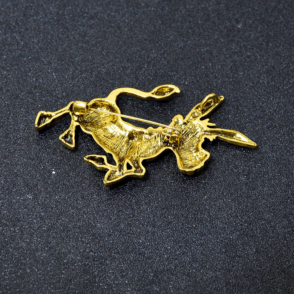 Retro Donkey Lapel Pin For Men Vintage Enamel Brooch Accessories_voghion.com