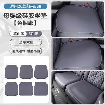 All-Season Seat Cushions, Car Interior – Seat cushion, seat cover - 26-models-of-es8-silicone-cushions-daishan-blue-six-seater-6-piece-set