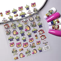 Оптовая продажа мультфильм милый рельефный наклейка игрушка история стерео наклейка для ногтей менее съемная наклейка для ногтей водонепроницаемая