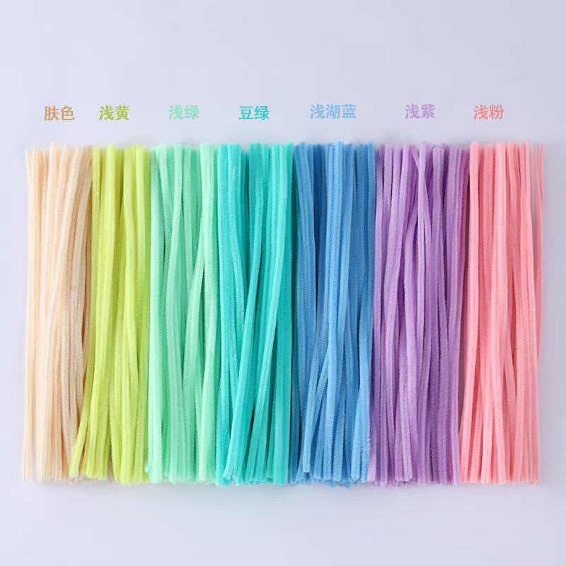 Macarón torsión varilla de cifrado ramo de terciopelo hecho a mano DIY material paquete de juguetes inteligentes fuegos artificiales raíz de pelo colorido