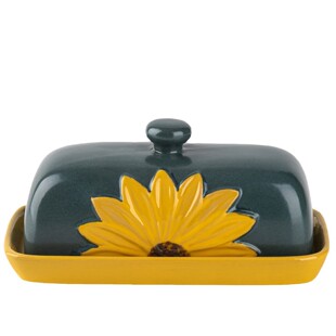Western-style ceramic embossed butter box household dessert cheese butter Box restaurant butter dish with lid suit cheese box