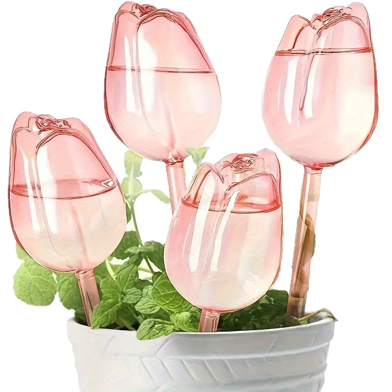 Tulipan de plástico riego de flores permeable riego por goteo para plantas verdes domésticas maceta riego automático herramienta de jardinería