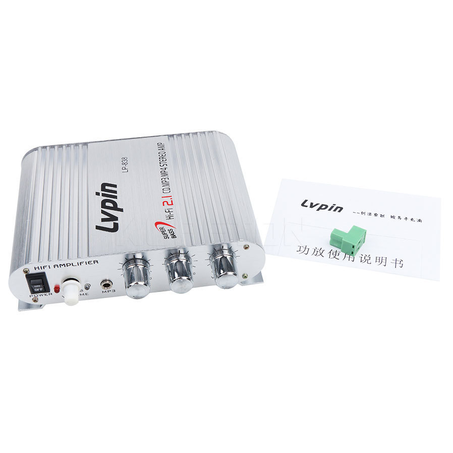 [Suministro] ONK Caiyun LVPIN amplificador LP-838 amplificador de coche de 2,1 canales de ordenador en casa pequeño amplificador