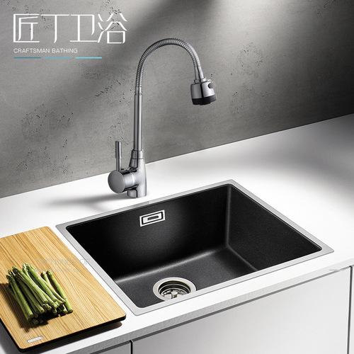 Kitchen faucet hot and cold vegetable basin 304 stainless steel sink single cold universal vegetable basin vegetable basin bowl pool household
