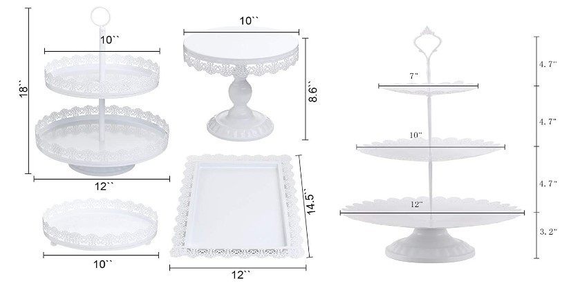Estilo europeo creativo oro hueco soporte de la torta accesorios de la boda decoración de la Mesa de postre tienda de postres pastel de postre combinación image 3