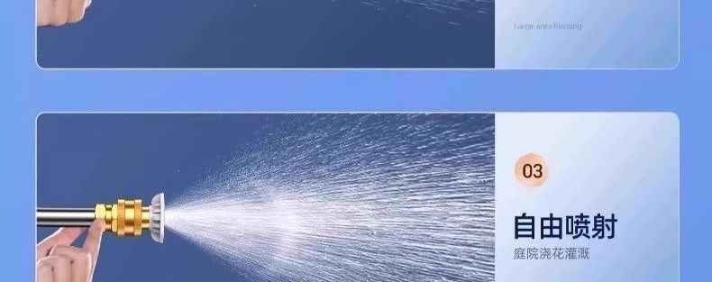 Lithium-ion battery-powered high-pressure washer for home use, wireless car washer, car washing tool, high-pressure water gun, lithium-ion battery-powered sprayer