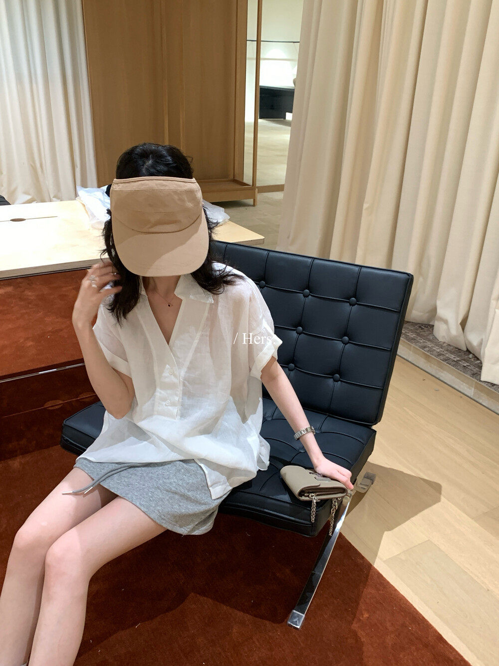 Áo sơ mi nữ linen tay ngắn cổ V phong cách Pháp — nghệ, màu hồng, màu trắng, màu mơ chi tiết 18