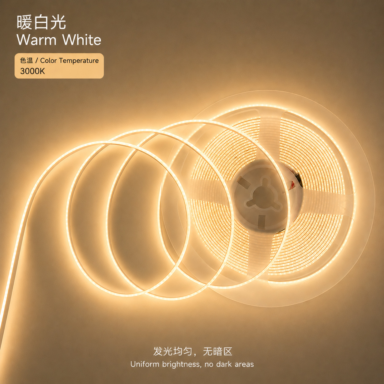 Tira de Luz LED COB Flexible 3mm/5mm/8mm 12V/24V, Autoadhesiva para Armarios e Interior image 9