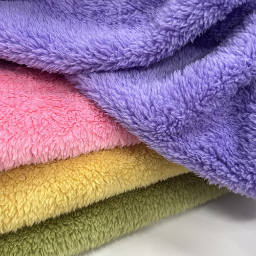 Double-sided soft cotton flannel fabric autumn and winter home clothing blanket pajama fabric thick double-sided velvet fabric wholesale
