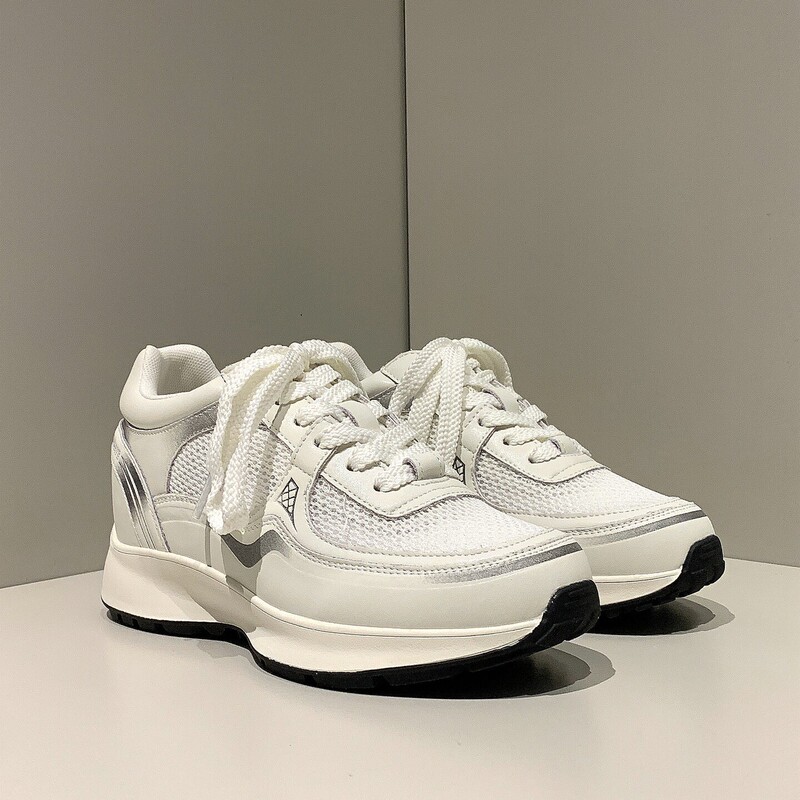 2026 Summer New Style Chanel-Inspired 7cm Height-Increasing Sneakers for Women, Breathable Mesh White Casual Dad Shoes 2026 Summer New Style Chanel-Inspired 7cm Height-Increasing Sneakers for Women, Breathable Mesh White Casual Dad Shoes