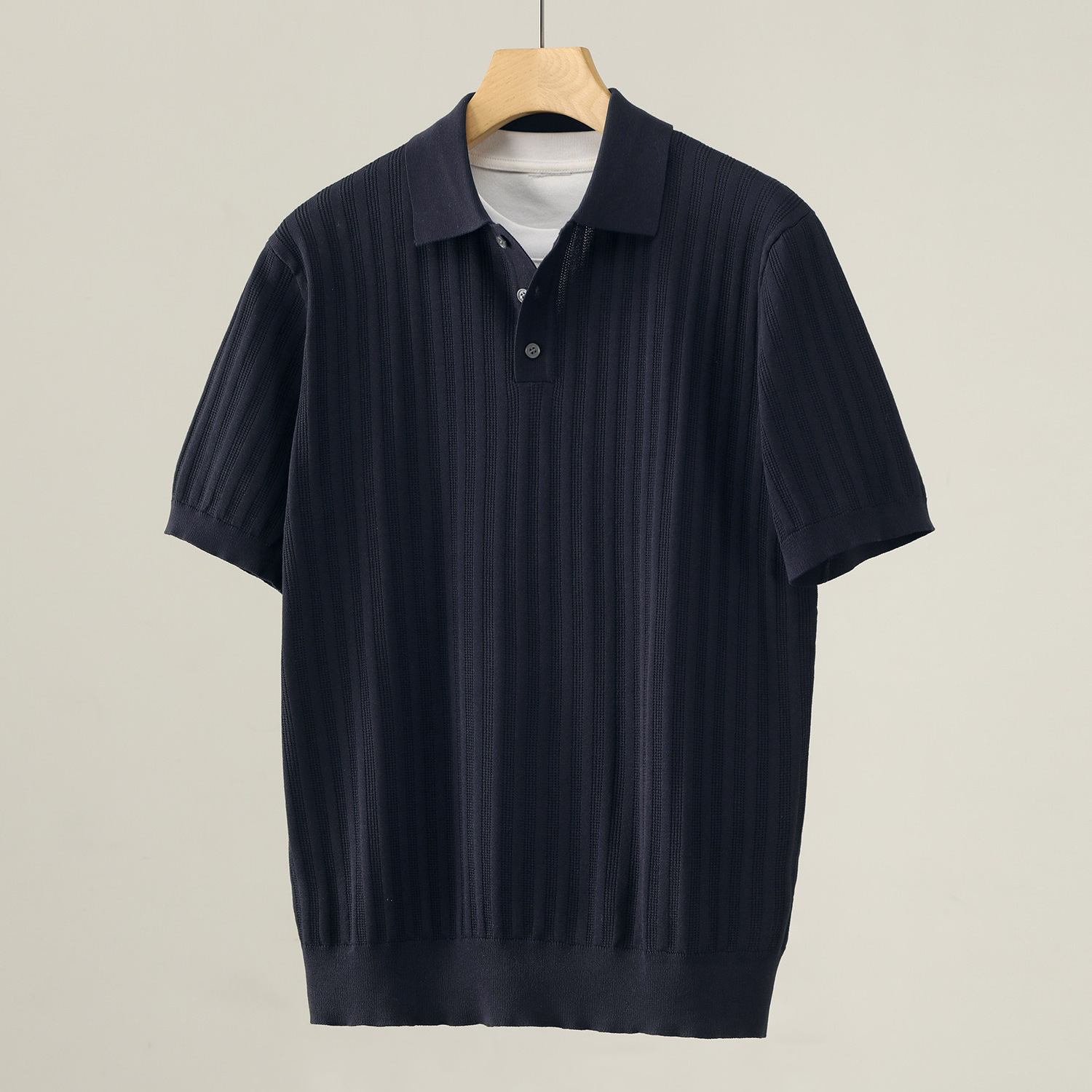 Polo camiseta de punto camiseta de manga corta hombre paul anti rayas camiseta de negocios verano fábrica al por mayor hielo