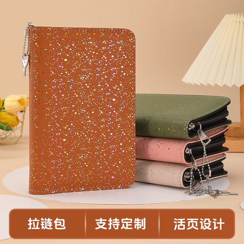 Bolsa con cremallera de grano de madera blanda, cuaderno, oficina de negocios multifuncional, cuaderno, diario de regalos de vacaciones empresariales para maestros