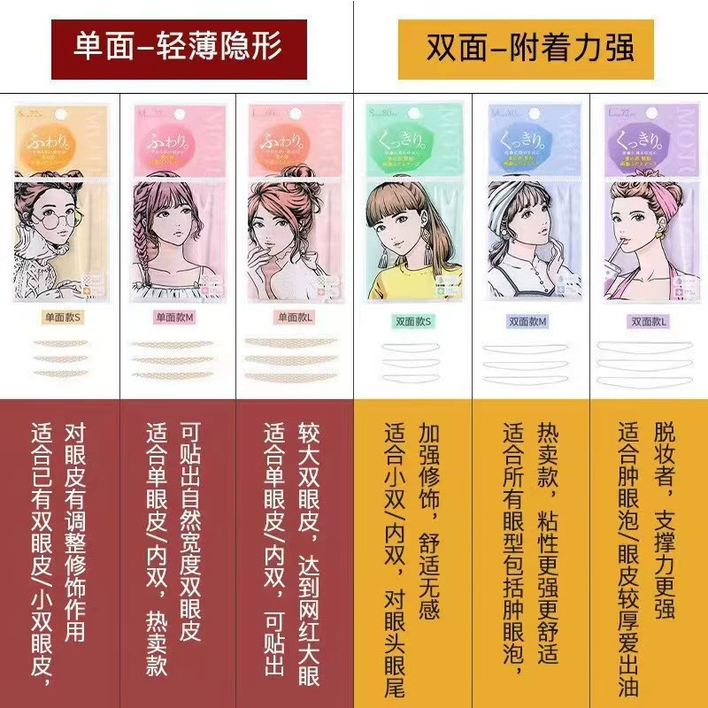 Invisible waterproof double-sided stickers to create double eyelids, no trace