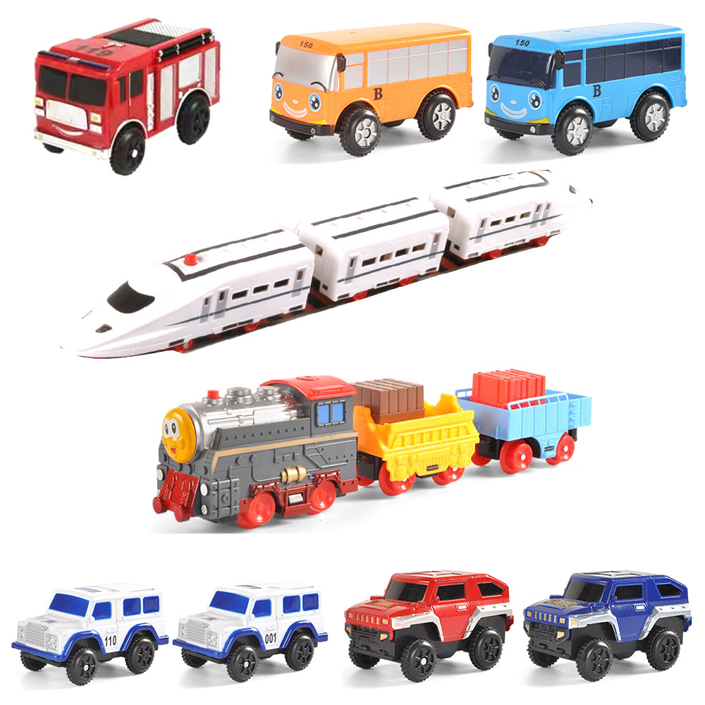 Los niños de dibujos animados de alta velocidad del coche de ferrocarril universal accesorios del coche eléctrico C bebé creativo juguetes educativos al por mayor
