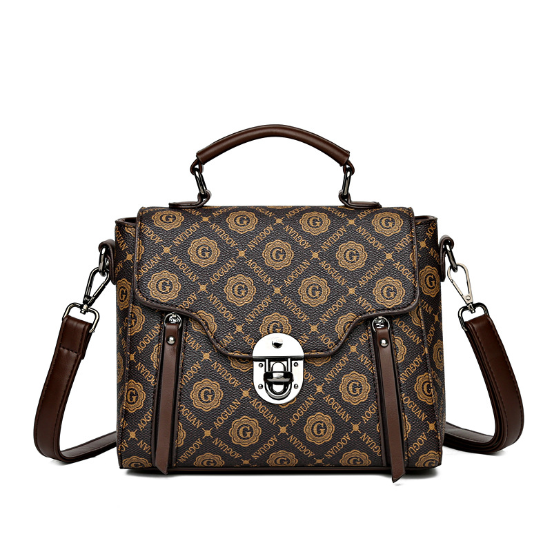 G 프린트 다크 브라운