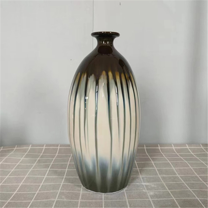 큰 흐름 유약 높이 30cm 너비 14cm 구경 5cm