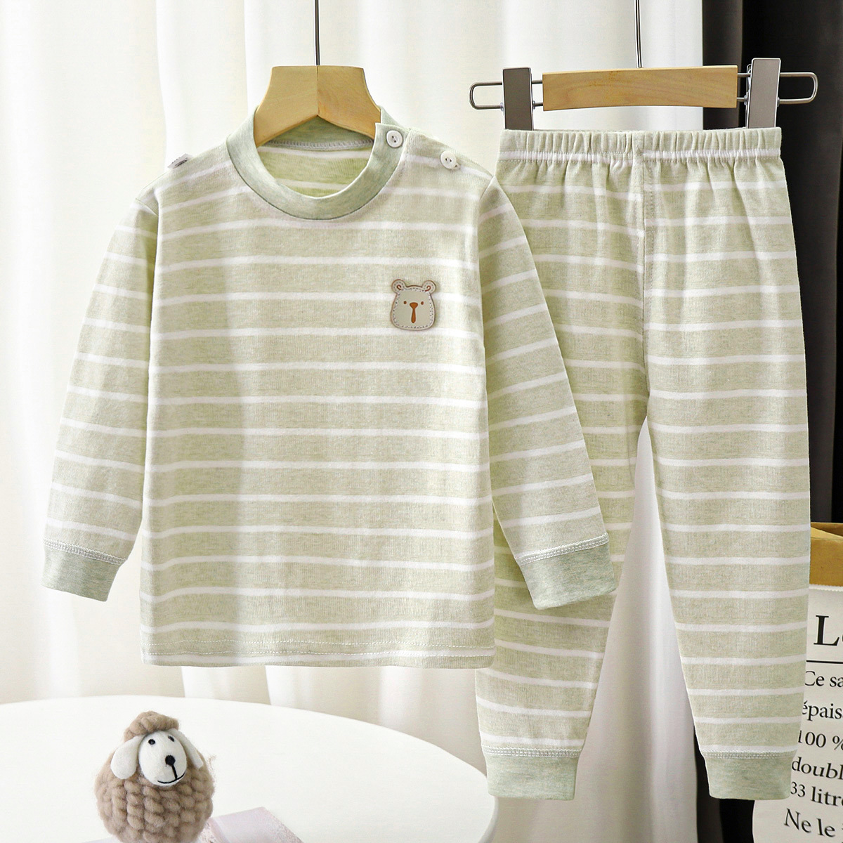 Otoño chaqueta infantil pantalones de otoño ropa interior de algodón bebé ropa interior de algodón jacquard algodón colorido