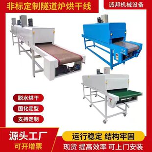 Industrial high temperature tunnel furnace drying line Teflon mesh belt chain plate baking varnish curing screen printing hardware oven conveyor