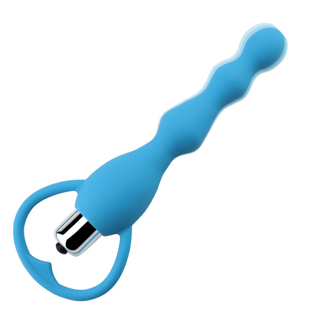 Silicone Vibrating Anal Beads, Pink Body-Safe Plug Toy for Adults — detail image 6