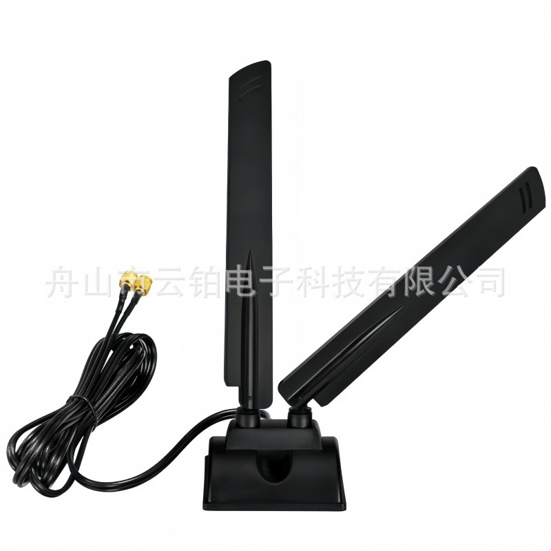 4G/5G台式无线网卡双频天线wifi天线双SMA接口高增益桌面磁吸天线