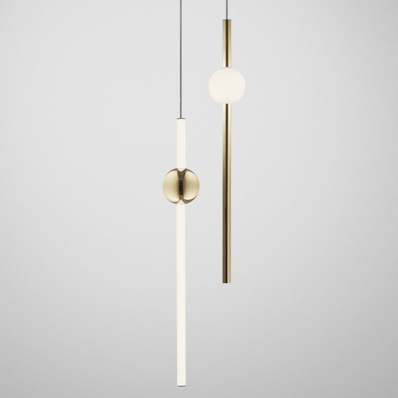 Casa de lámpara de cama combinada luminosa simple dormitorio comedor esfera de luz diseñador de casa modelo moderna
