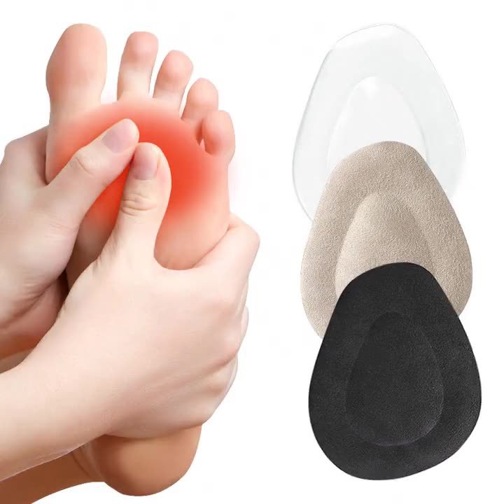Amazon GEL espesado antideslizante suave masaje transparente almohadilla de talón alto almohadilla de medio tamaño de gota de agua almohadilla delantera