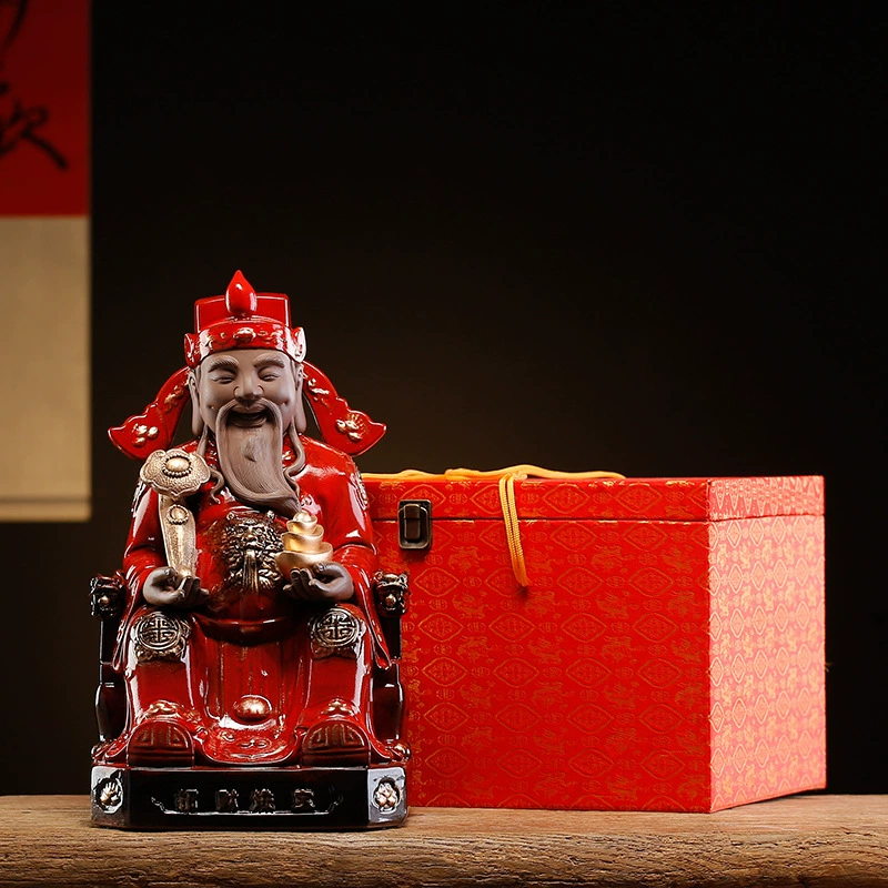 Бог земли в китайском стиле, бог богатства, украшения статуи Будды, украшение входа в домашнюю гостиную, подарки на открытие для поклонения и благословения