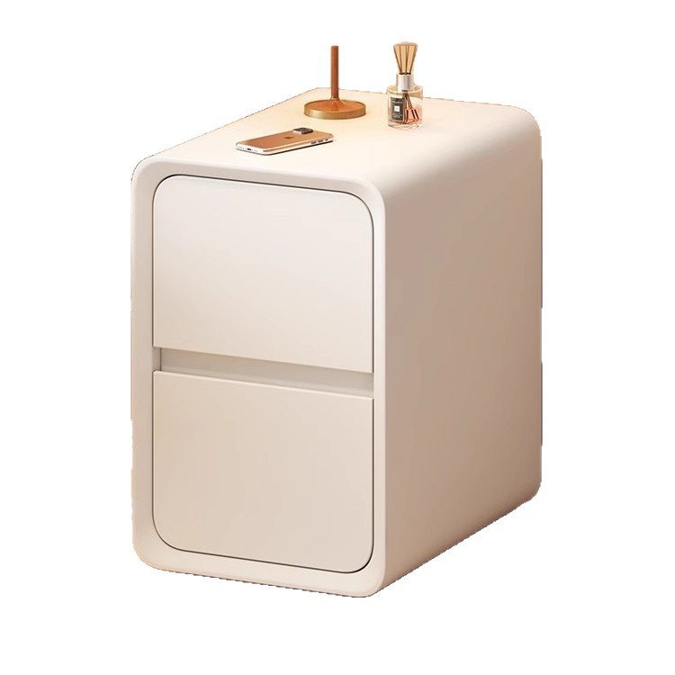 Mesa de cabecera pequeña de lujo doméstico dormitorio armario de almacenamiento de madera maciza al lado de la cama gabinete de hendidura ultra estrecha 2025 nuevo estante de almacenamiento