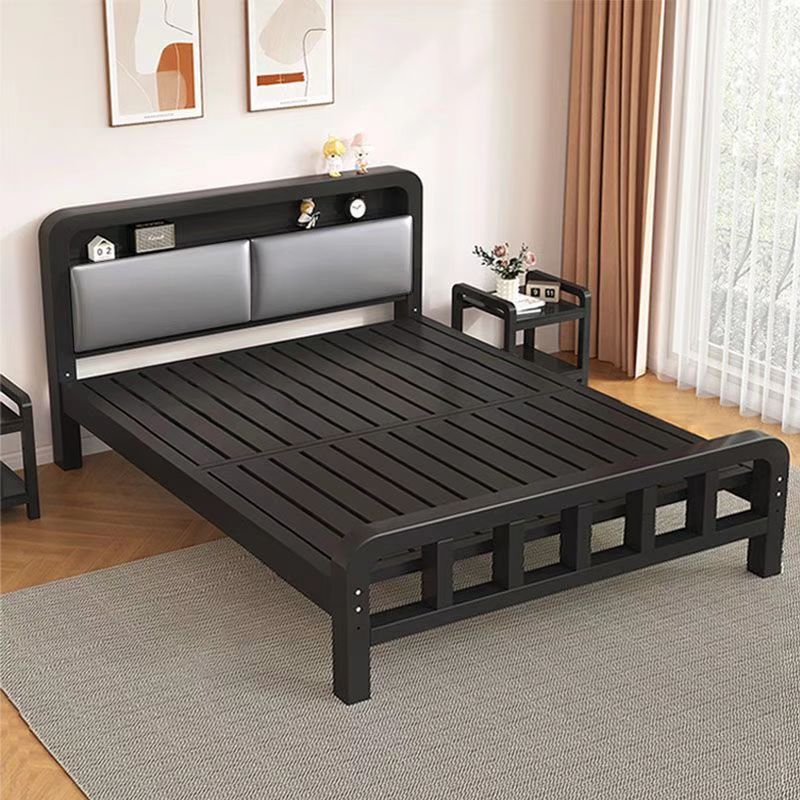 Wrought Iron Bed, Double Bed for Home Use, 1.5m Reinforced and Thickened Soft-Packed Iron Bed, Economical Children's Single Iron Bed with Slatted Frame Wrought Iron Bed, Double Bed for Home Use, 1.5m Reinforced and Thickened Soft-Packed Iron Bed, Economical Children's Single Iron Bed with Slatted Frame