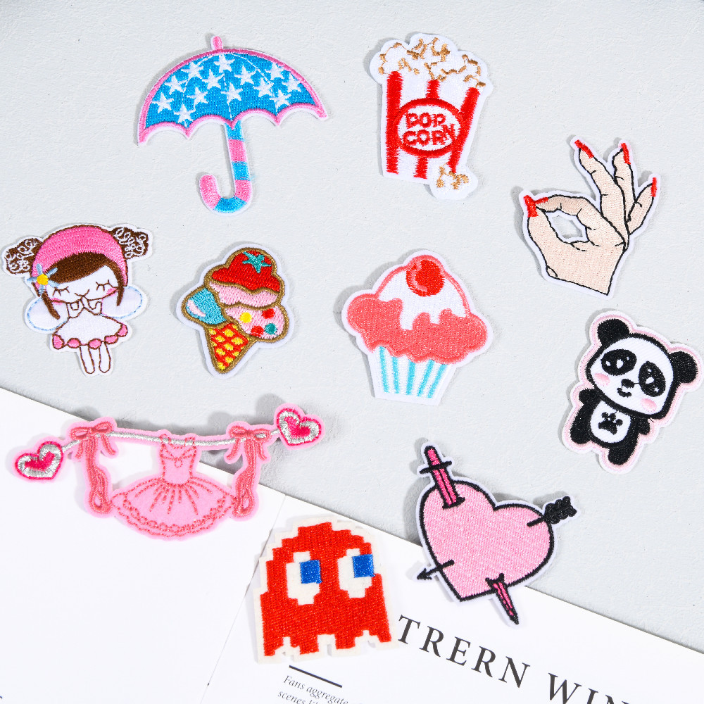 馨文厂家现货直销电脑绣花刺绣可爱卡通动物服装箱包搭配补丁贴