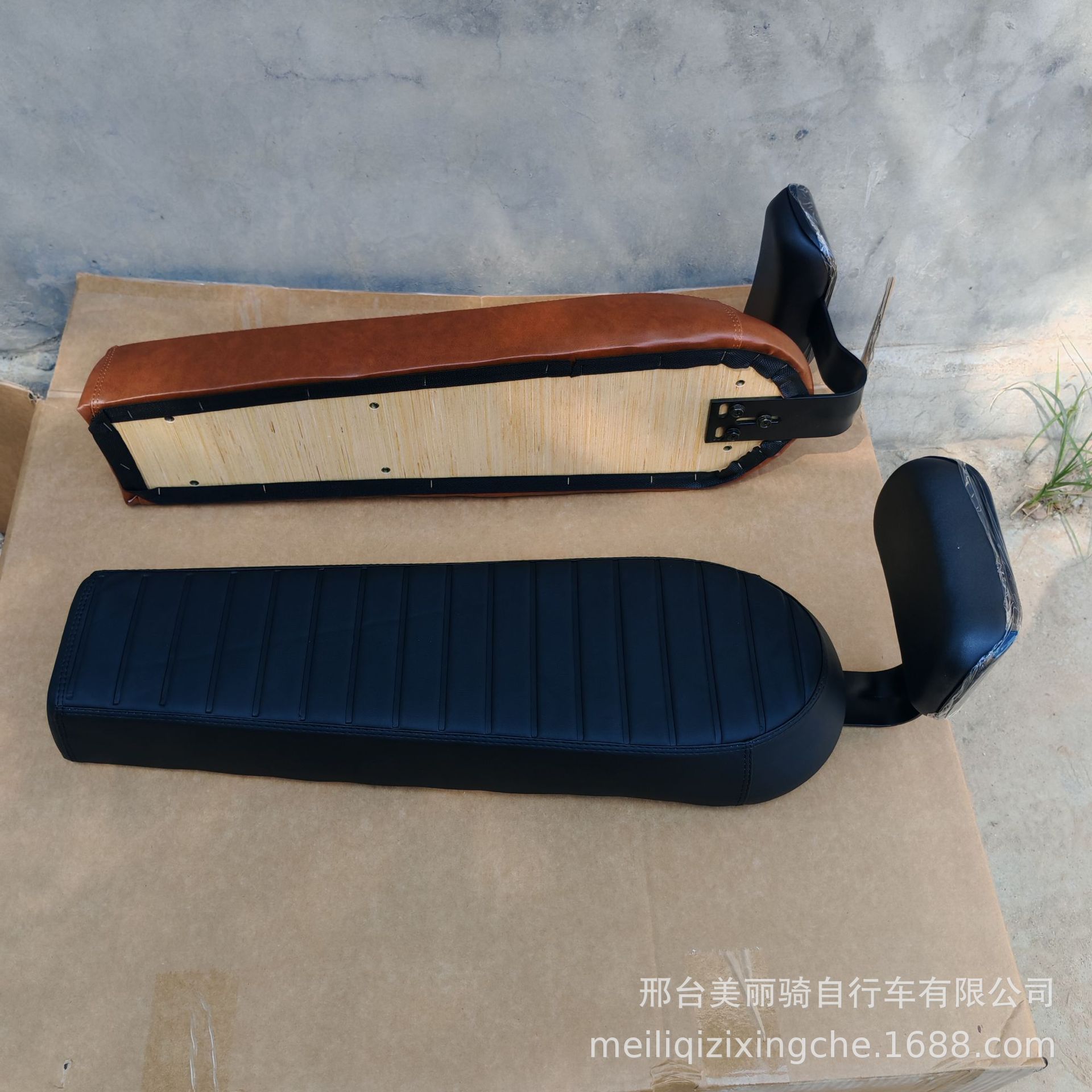 Super73 Electric Bicycle Seat Cushion Black Warrior One-Piece Double Seat with Backrest Himo Modified Seat Accessories