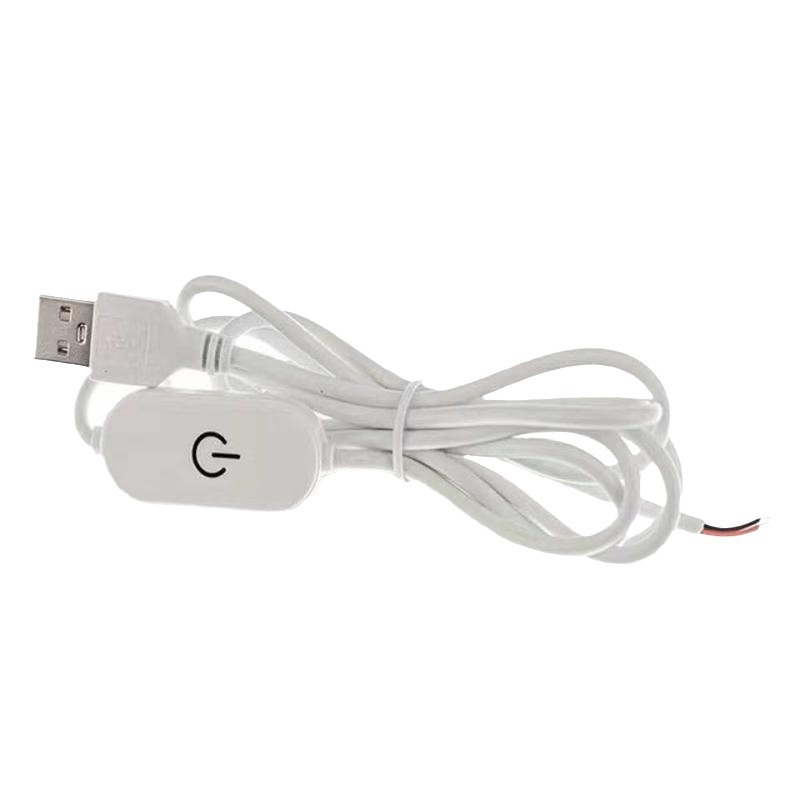 Cable USB cable de alimentación de atenuación táctil LED501 con interruptor luz fría clip LED lámpara de escritorio cable de interruptor