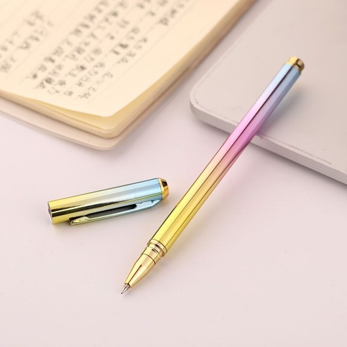 Processingogo Metal Pen Body Black 0.5mm Fashion Student Neutral Pen Office Signature Pen for Men and Women Gift